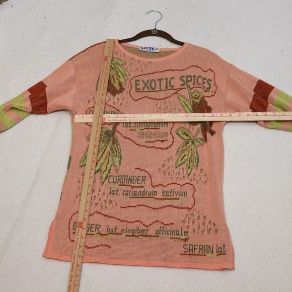 Vintage Crisca Made in Western Germany “Exotic Spices” Graphic Sweater Size 36 - Picture 3 of 7